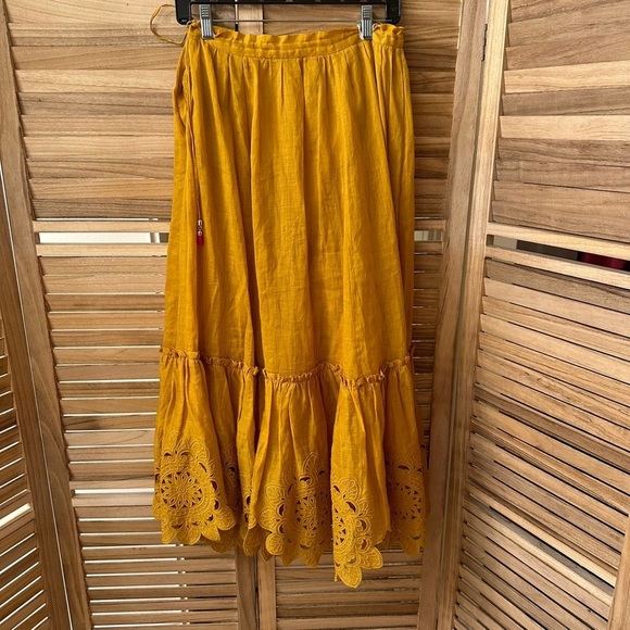 Zimmermann Teddy Scallop Ruffle Skirt Size 4 - Picture 7 of 12